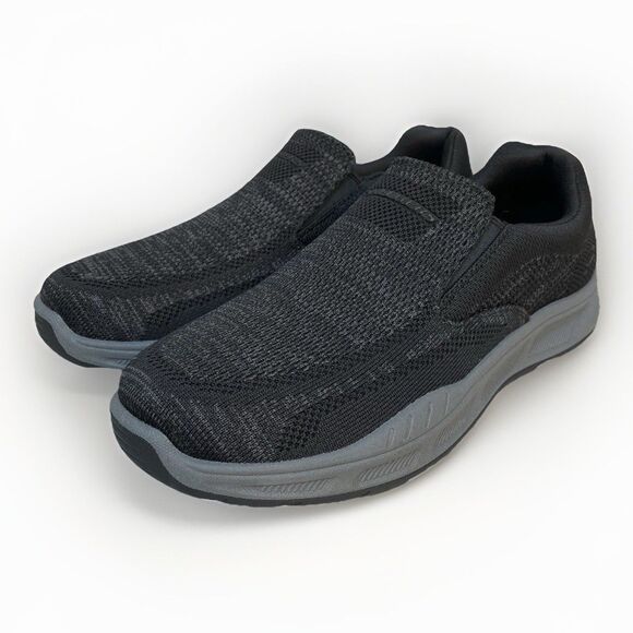 Skechers Cohagen Knit Walk Men\'s 9.5 Extra Wide Slip-On Black Shoes 204849 New main image 4